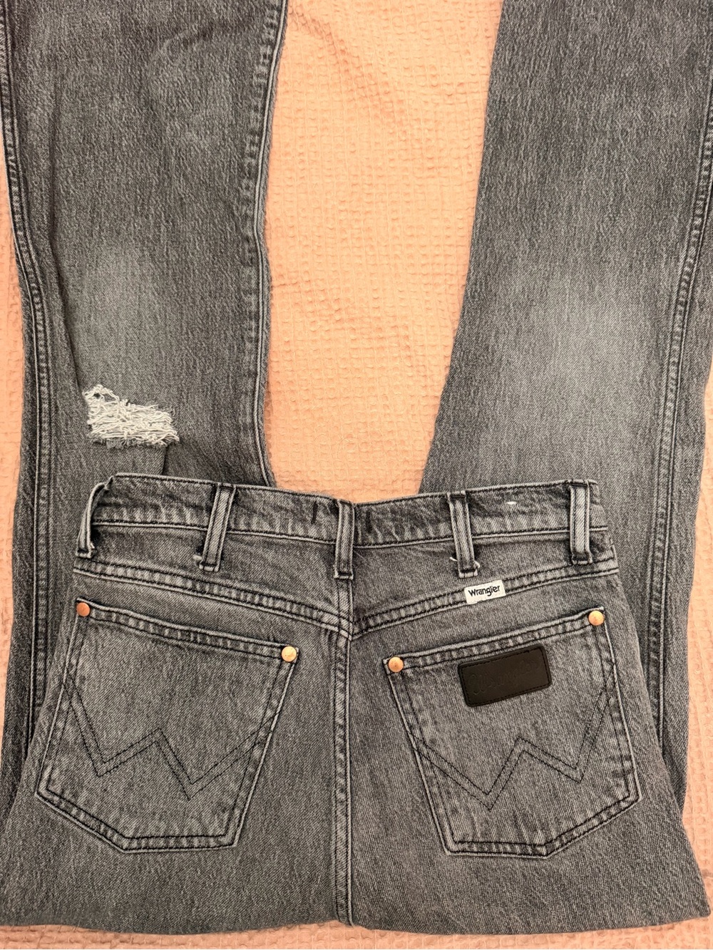 Wrangler Women's Boot Cut Jeans in Washed Black - Picture 2 of 5